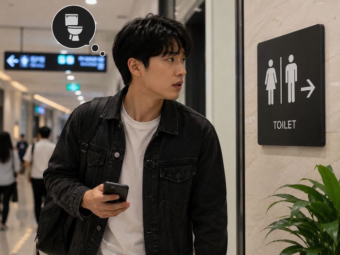 Đi đâu cũng để ý nhà vệ sinh